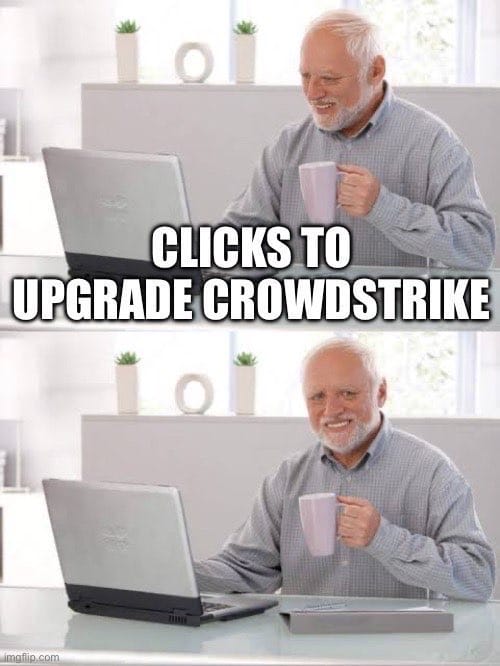 Clicks to update CrowdStrike