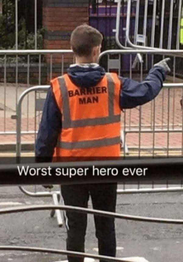 BARIER MAN  
Worst super hero ever