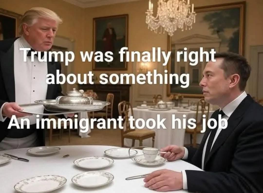 Trump was finally right about something  
An immigrant took his job