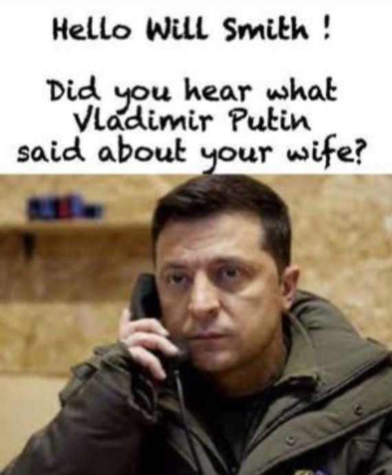 Hello Will Smith!
Did you hear what Vladimir Putin said about your wife?