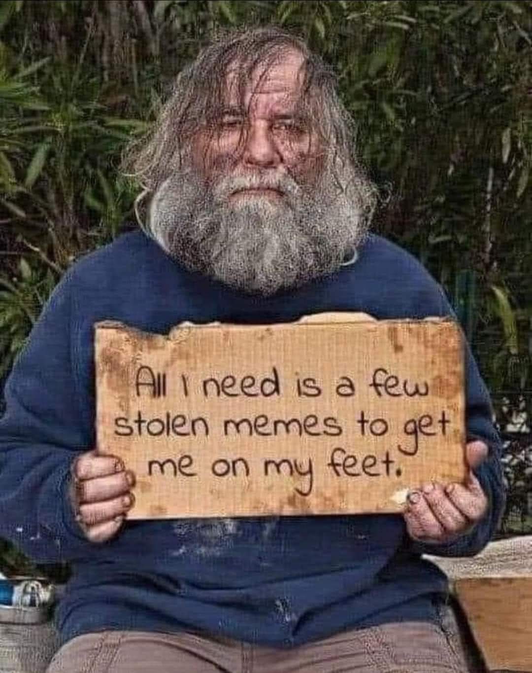 All I need is a few stolen memes to get me on my feet