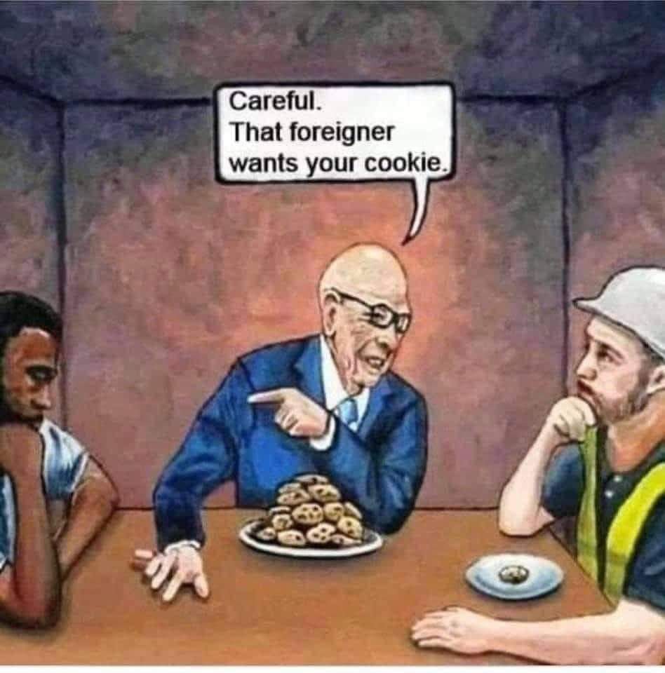 Careful
That foreigner wants your cookie