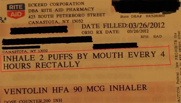 INHALE 2 PUFFS BY MOUTH EVERY 4 HOURS RECTALLY  
