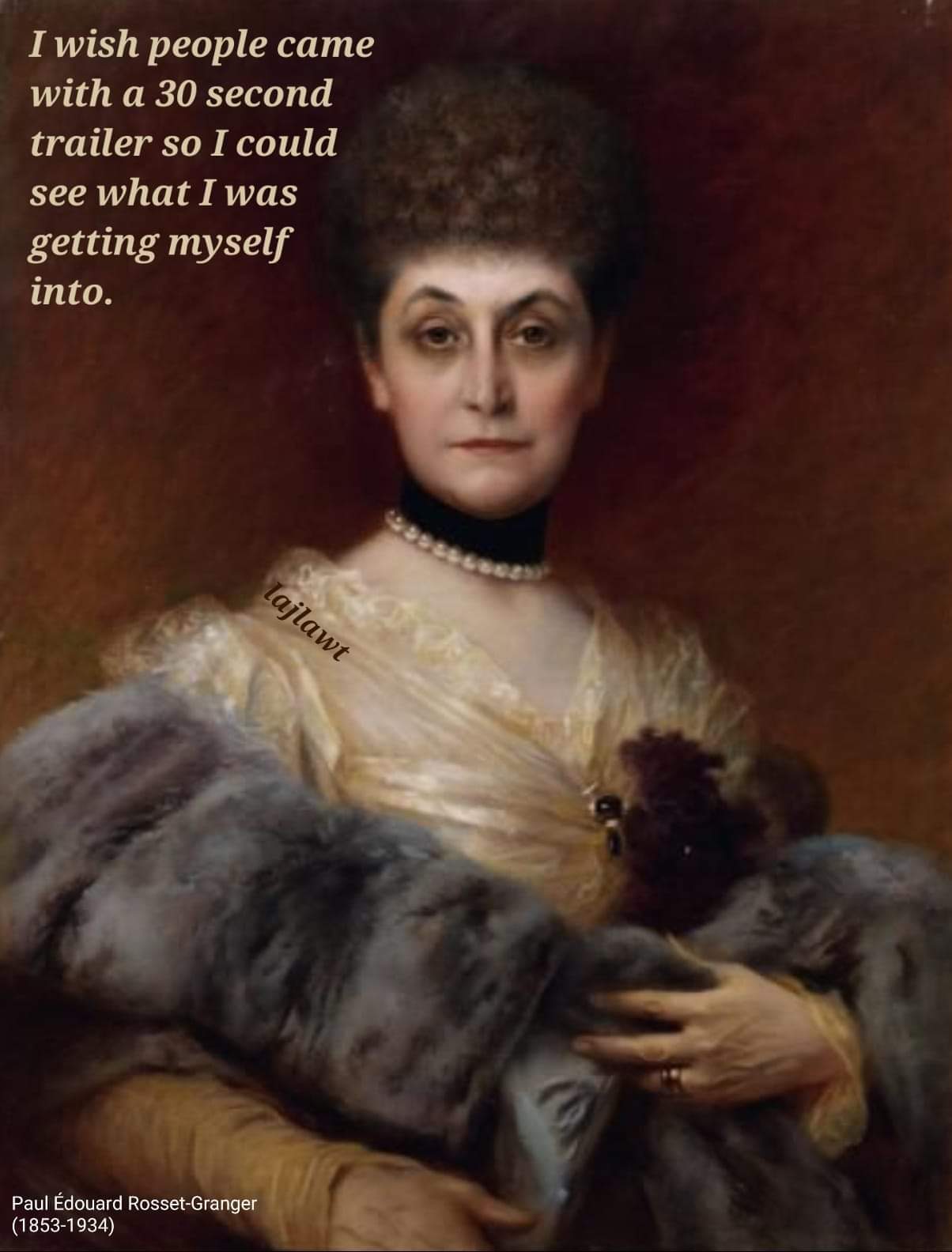 I wish people came with a 30 second trailer so I could see what I was getting myself into.