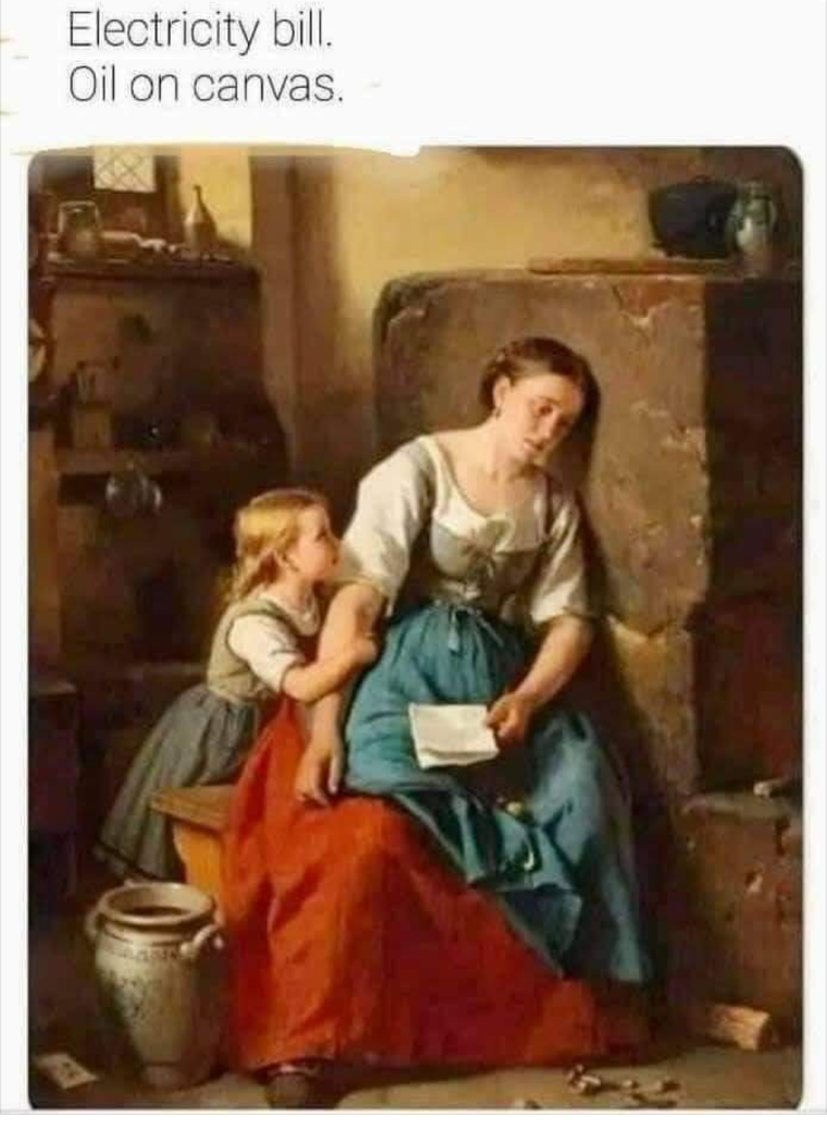 Electricity bill.
Oil on canvas.