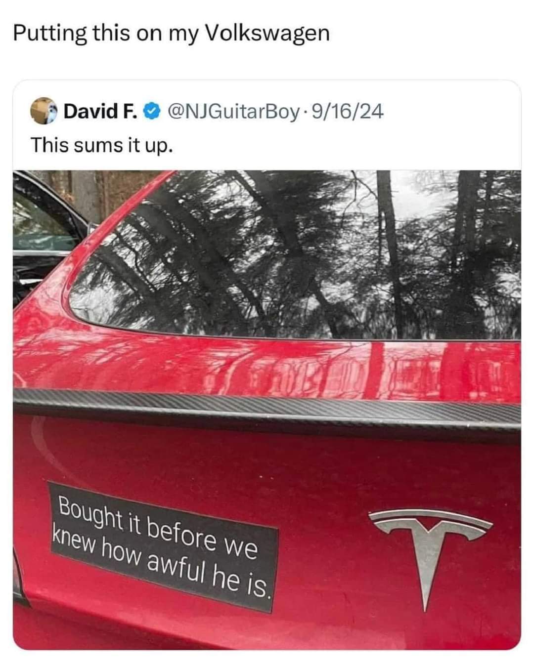 This sums it up. 
Bought it before we knew how awful he is.