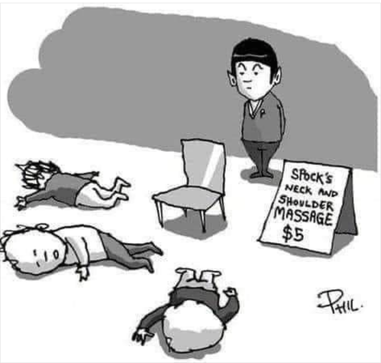 Spock's neck and shoulder massage $5