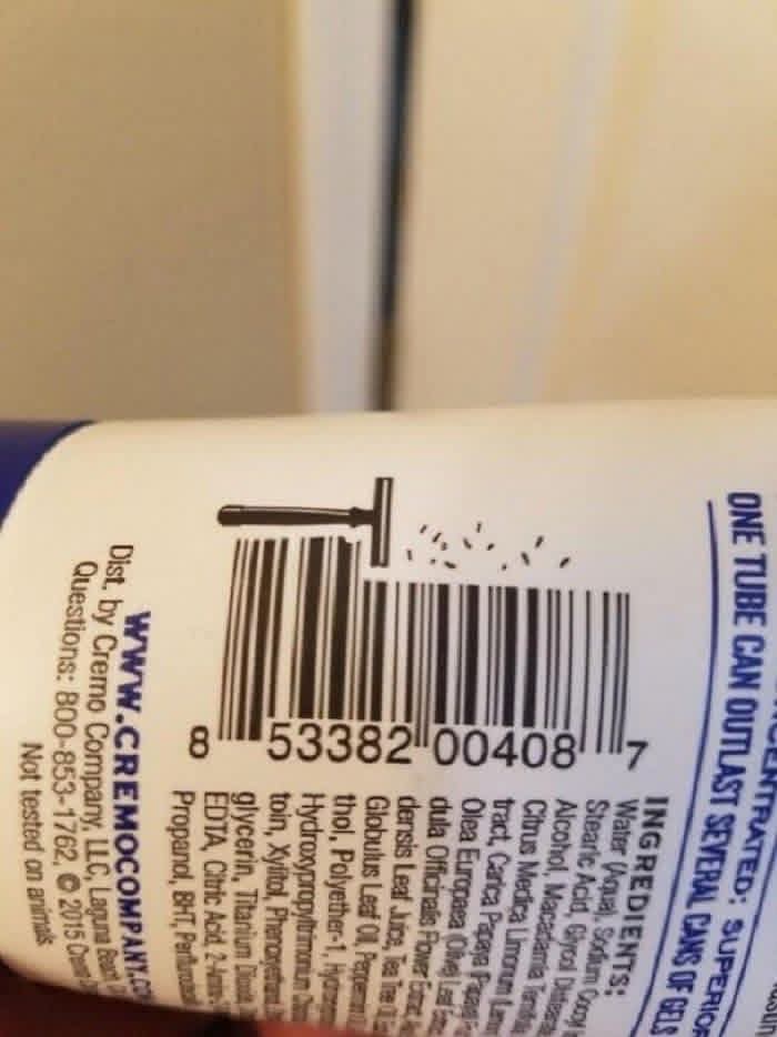 Dist. by Cremo Company LLC, Lagrange, IL 60525  
Questions: 800-853-1762 © 2015  
Not tested on animals  
WWW.CREMOCOMPANY.COM  
ONE TUBE CAN OUTLAST SEVERAL CANS OF RED  
INGREDIENTS:  
Water (Aqua), Stearic Acid, Glyceryl Stearate, Cetearyl Alcohol, Macadamia Seed Oil, Citrus Aurantium Dulcis (Orange) Peel Extract, Salvia Hispanica (Chia) Seed Extract, Globulus Leaf Oil, Pentaerythrityl Tetra-di-t-butyl Hydroxyhydrocinnamate, Hydroxypropyl Starch Phosphate, Glycerin, Xylityl Glucoside, Anhydroxylitol, Ethylhexylglycerin, Disodium EDTA, Propanediol, BHT, Palmitic Acid.  
8 53382 00408 7