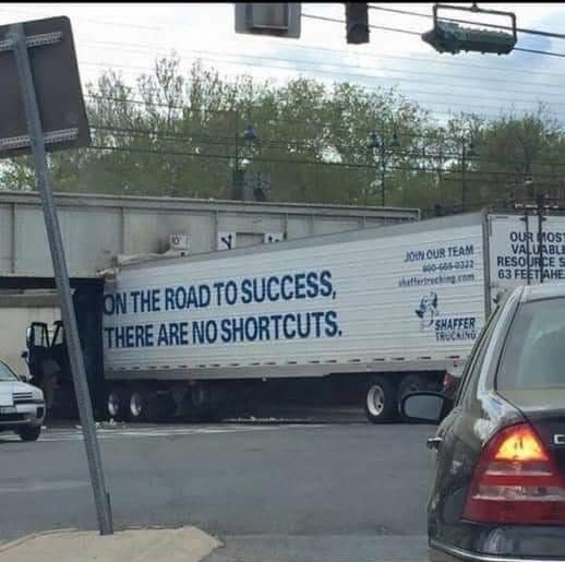 On the road to success
There are no shortcuts