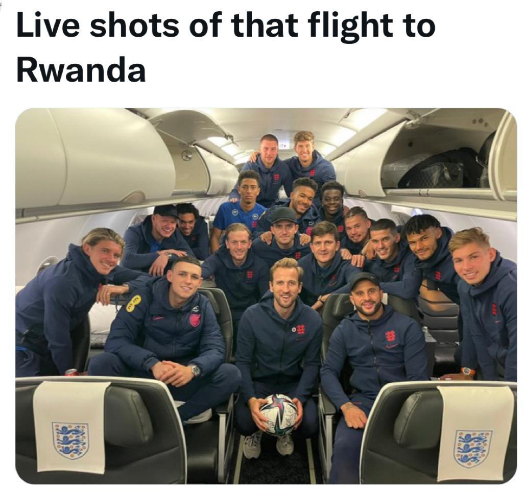 Live shots of that flight to Rwanda
