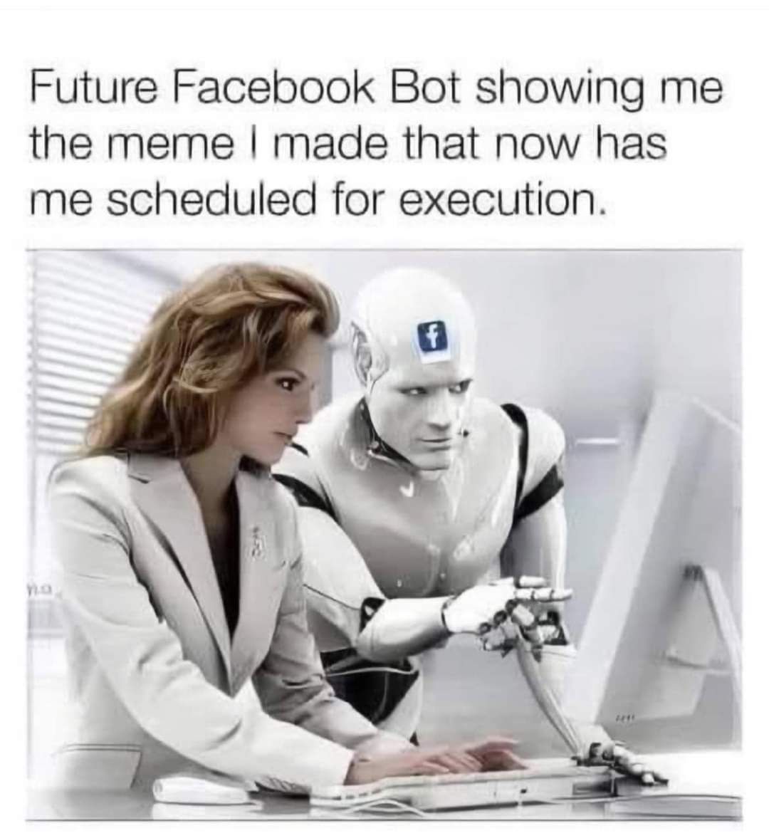 Future Facebook bot showing me the meme that now has me scheduled for execution