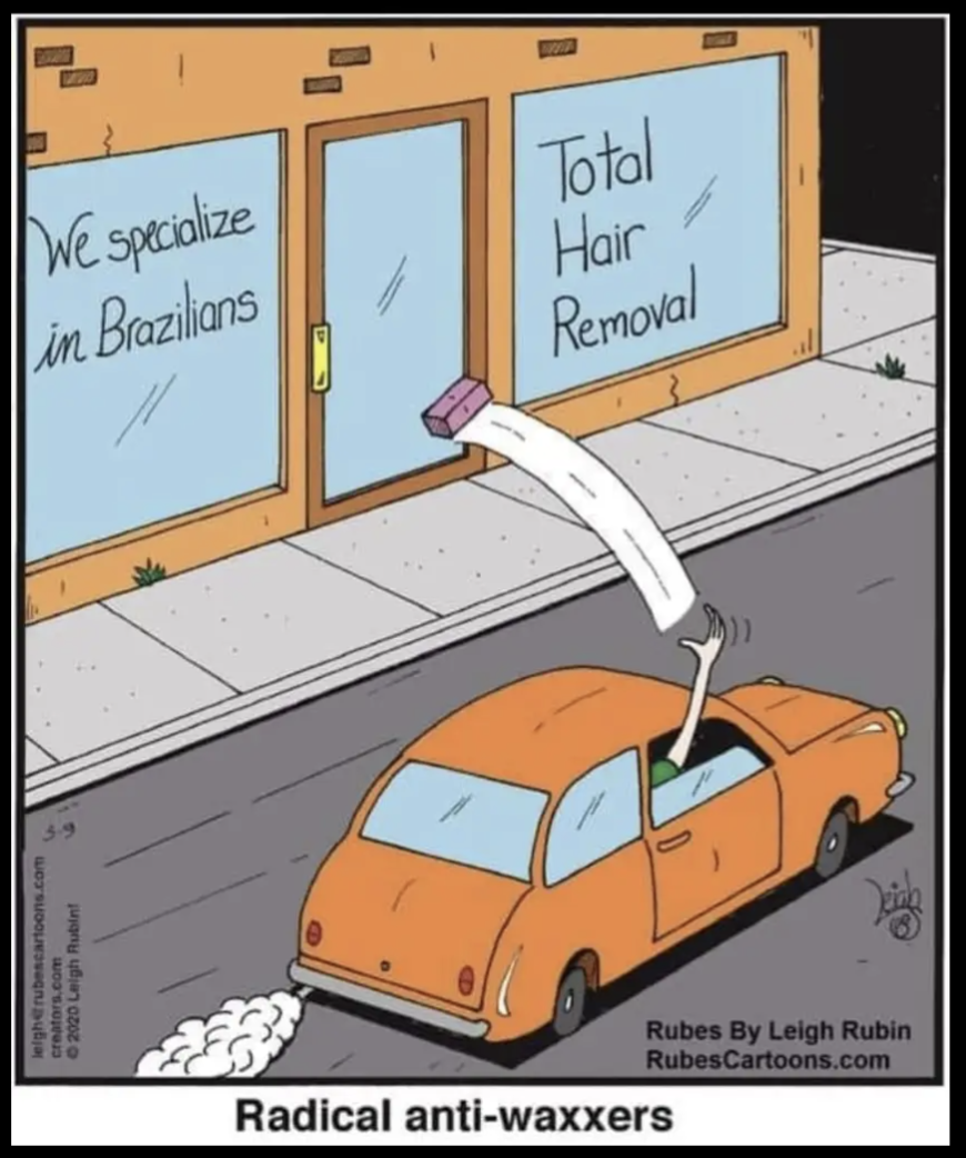 We specialize in Brazilians
Total Hair Removal
Radical anti-waxxers