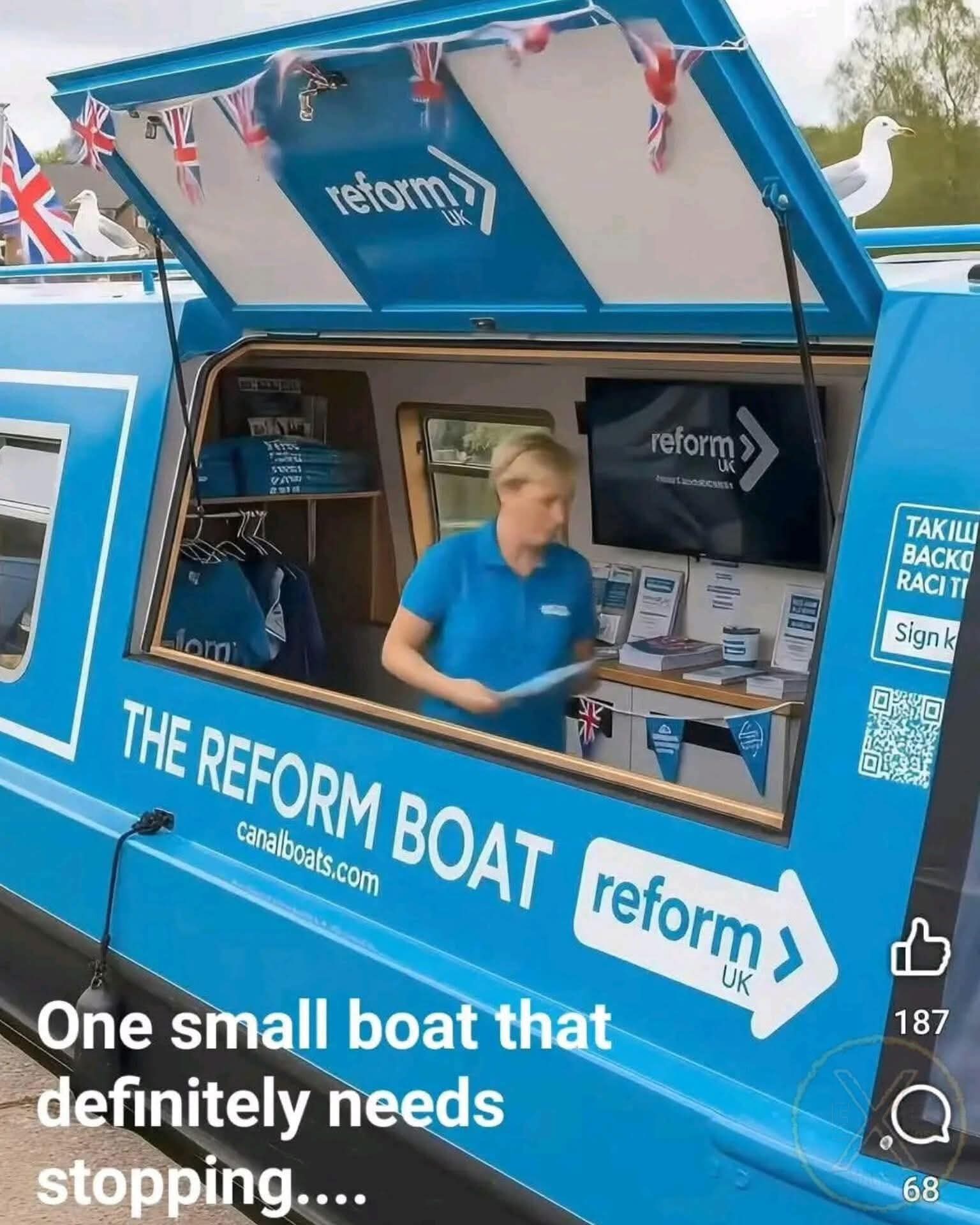 One small boat that definitely needs stopping....