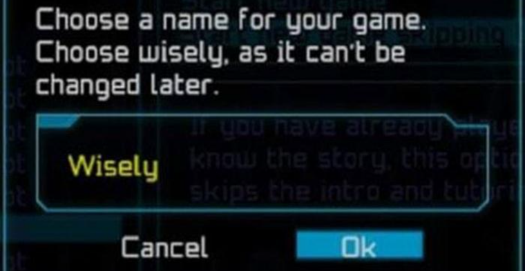 Choose a name for your game. Choose wisely as it can't be changed later.
Wisely
Cancel
Ok