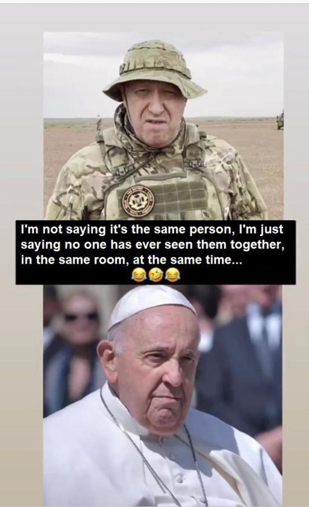 I'm not saying it's the same person, I'm just saying no one has seen them together, in the same room , at he same time...