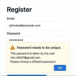 Password Uniqueness